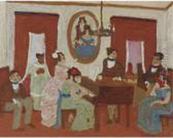 Desafinacion Oil Painting by Pedro Figari