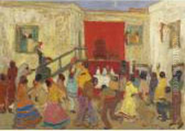 Candombe Oil Painting by Pedro Figari