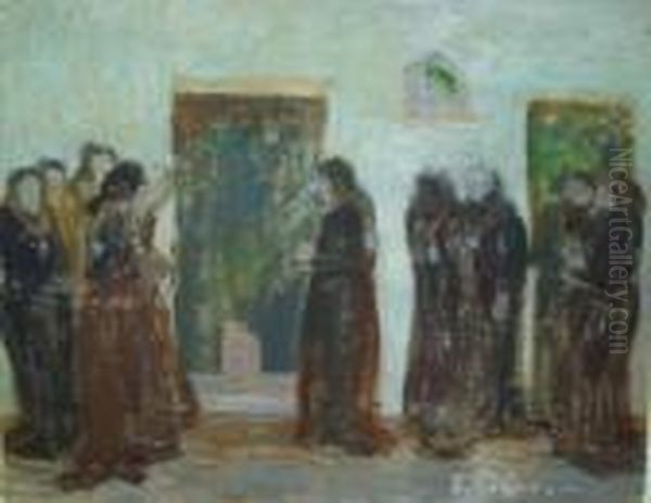 La Misa Del Encuentro Oil Painting by Pedro Figari