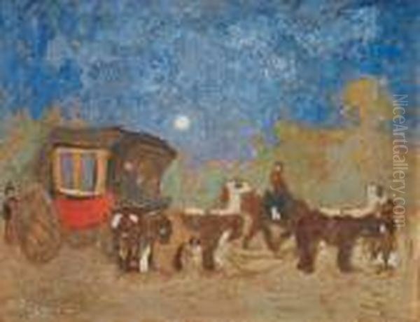 Resuello Oil Painting by Pedro Figari