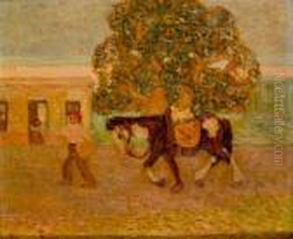 Comercio Pobre Oil Painting by Pedro Figari