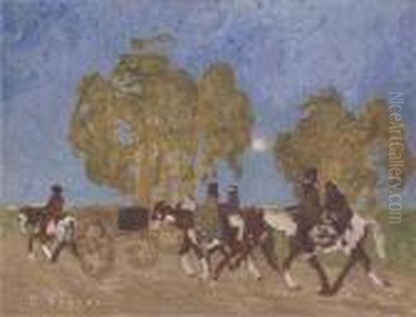 Llevando Al Muerto Oil Painting by Pedro Figari