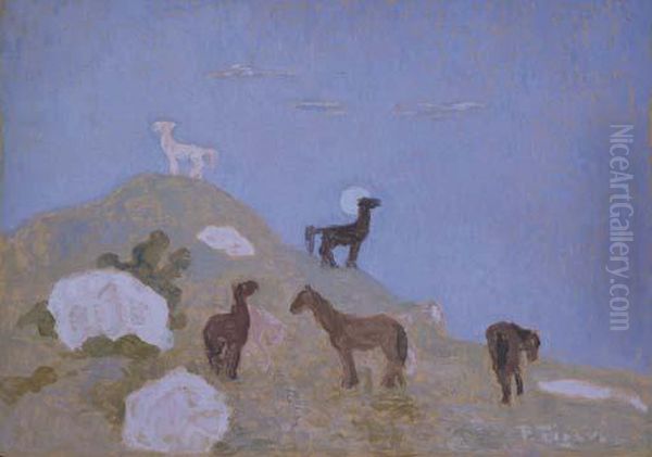 Amanecer Oil Painting by Pedro Figari