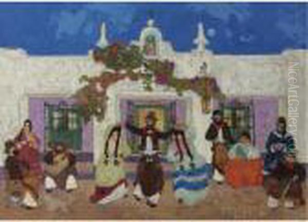 El Palito Oil Painting by Pedro Figari