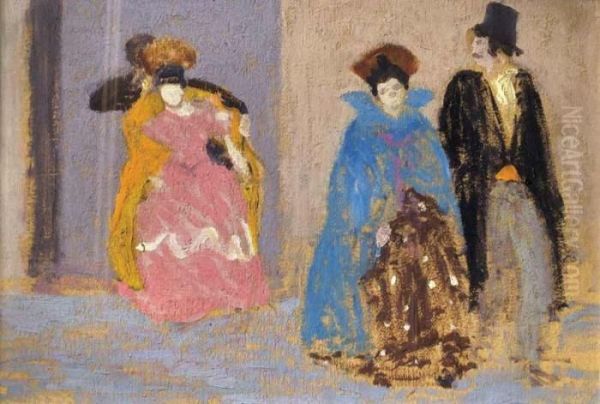 Al Salir De La Fiesta Oil Painting by Pedro Figari