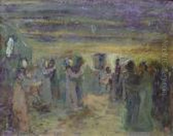 Bailongo Galpon Estancia Oil Painting by Pedro Figari