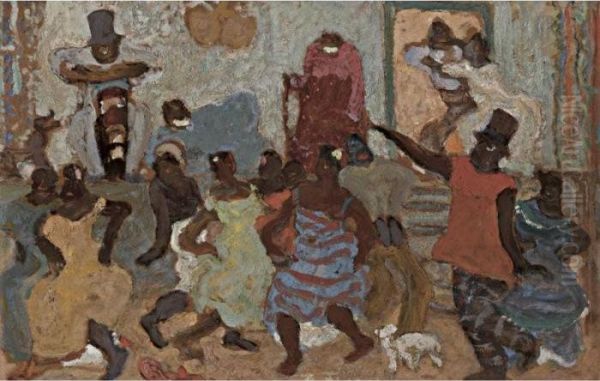 Candombe Oil Painting by Pedro Figari