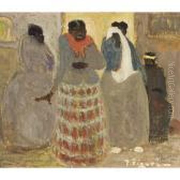 Mourning Oil Painting by Pedro Figari