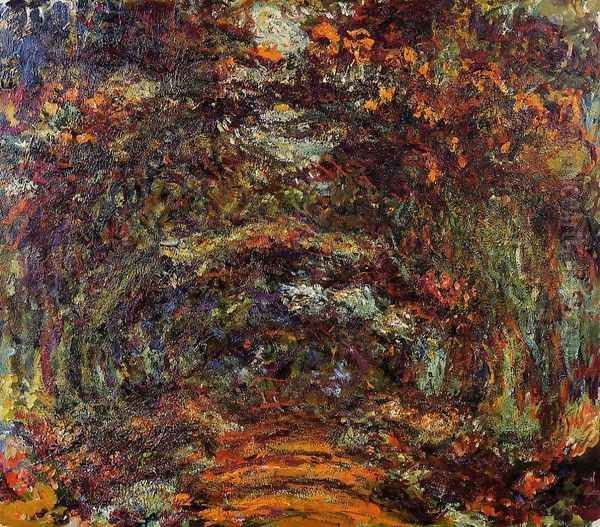 The Path Under The Rose Arches Giverny Oil Painting by Claude Oscar Monet