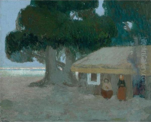 Cabana Nocturna Oil Painting by Pedro Figari