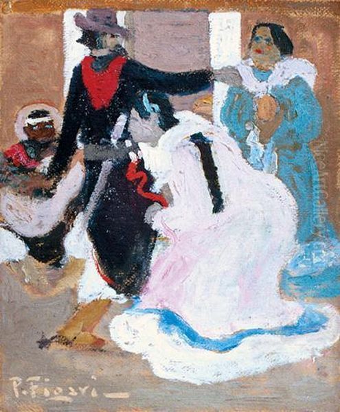 Figura De Pericon Oil Painting by Pedro Figari