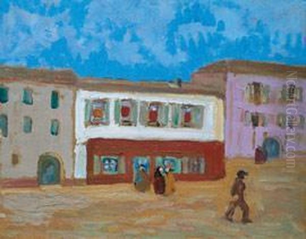 Barrios Bajos Oil Painting by Pedro Figari