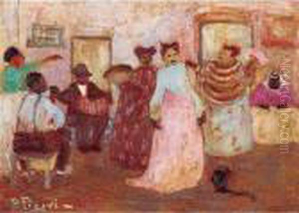 Negros Y Mulatas Oil Painting by Pedro Figari