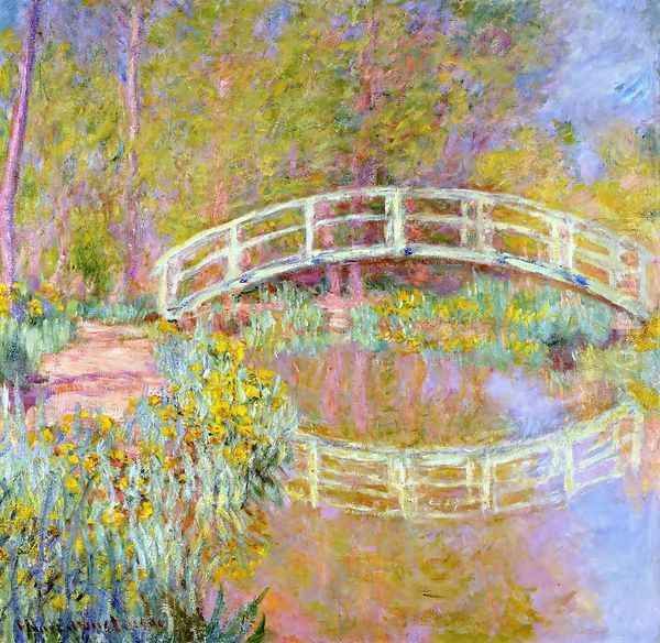 The Bridge In Monets Garden Oil Painting by Claude Oscar Monet