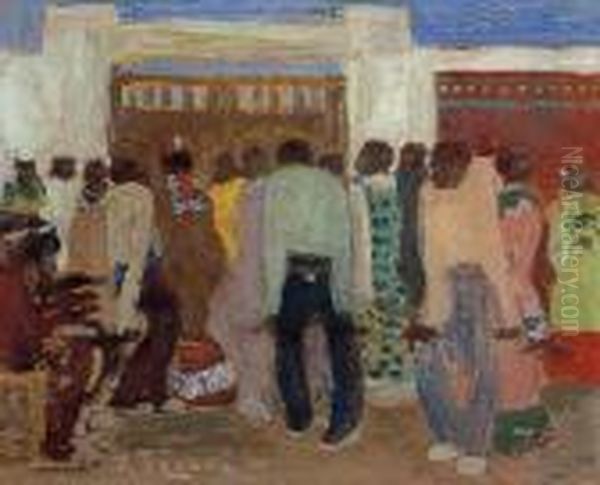 Candombe Oil Painting by Pedro Figari