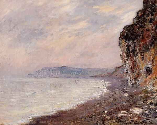 Cliffs At Pourville In The Fog Oil Painting by Claude Oscar Monet