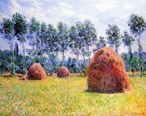 Haystacks At Giverny3 Oil Painting by Claude Oscar Monet