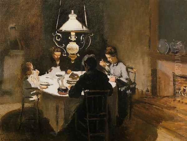 The Dinner Oil Painting by Claude Oscar Monet