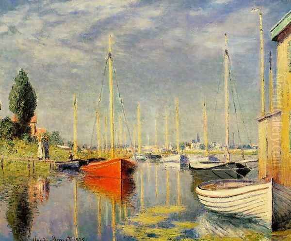 Yachts At Argenteuil Oil Painting by Claude Oscar Monet