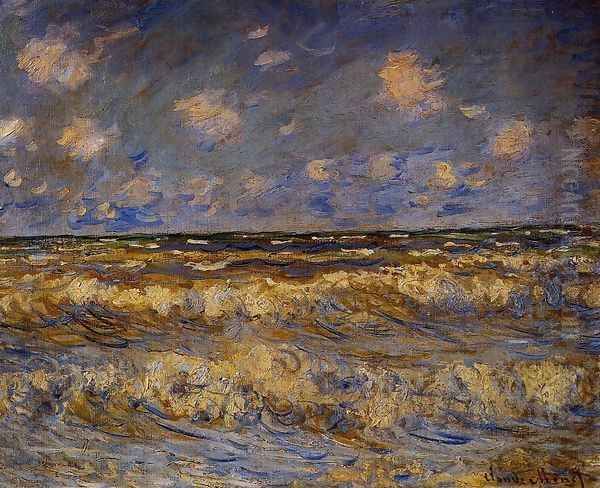 Rough Sea Oil Painting by Claude Oscar Monet