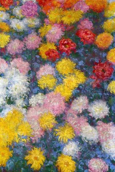 Chrysanthemums3 Oil Painting by Claude Oscar Monet