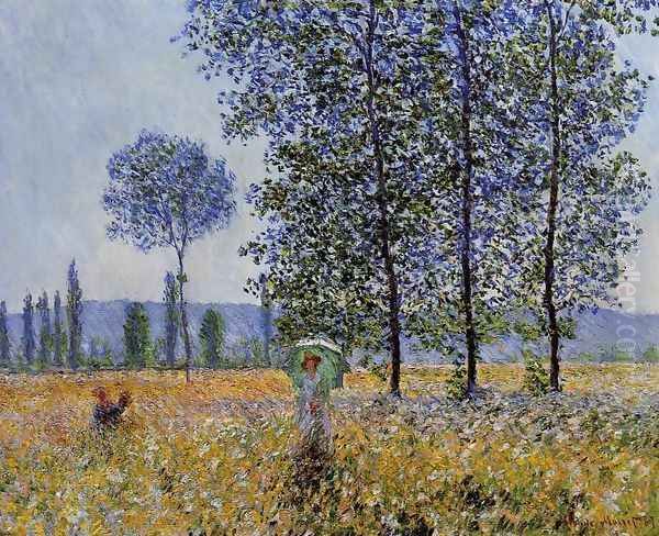 Sunlight Effect Under The Poplars Oil Painting by Claude Oscar Monet