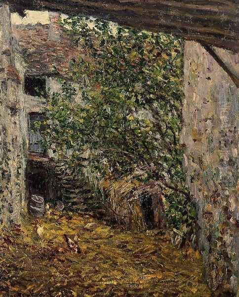 Farmyard Oil Painting by Claude Oscar Monet