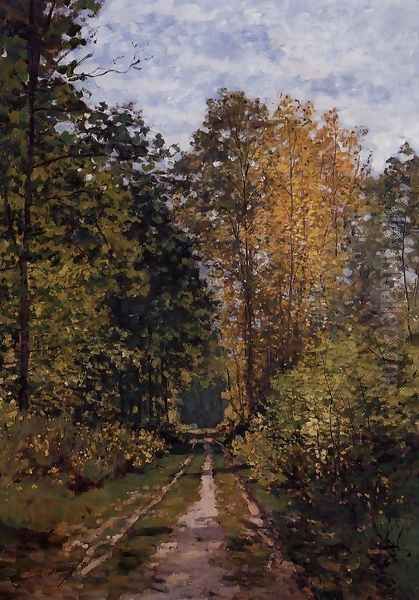 Path In The Forest Oil Painting by Claude Oscar Monet