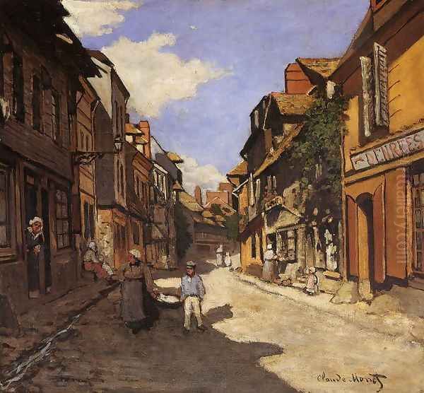 Le Rue De La Bavolle At Honfleur2 Oil Painting by Claude Oscar Monet