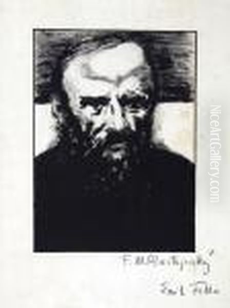 F. M. Dostojevsky Oil Painting by Emil Filla