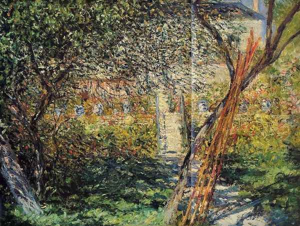 Monets Garden At Vetheuil2 Oil Painting by Claude Oscar Monet