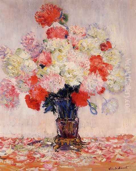 Vase Of Peonies Oil Painting by Claude Oscar Monet