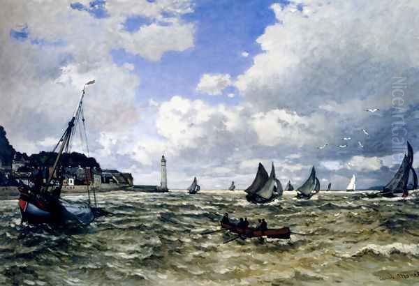 The Seine Estuary At Honfleur Oil Painting by Claude Oscar Monet