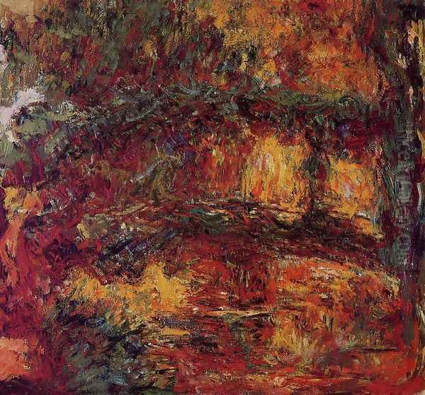 The Japanese Bridge At Giverny Oil Painting by Claude Oscar Monet