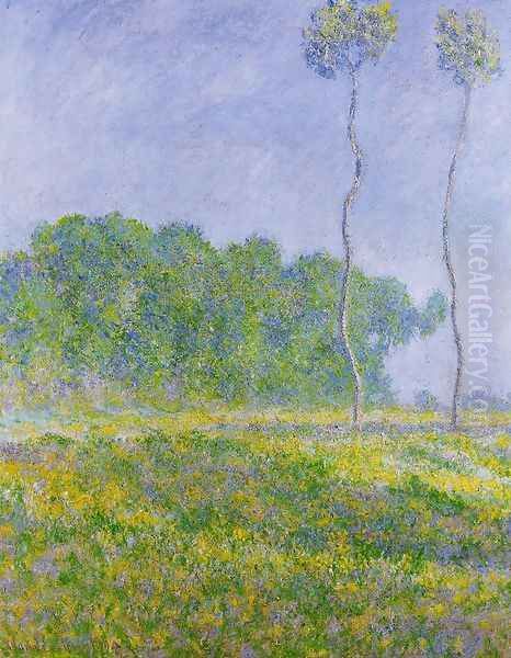 Spring Landscape Oil Painting by Claude Oscar Monet