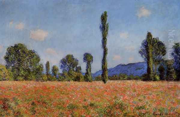 Poppy Field Giverny Oil Painting by Claude Oscar Monet