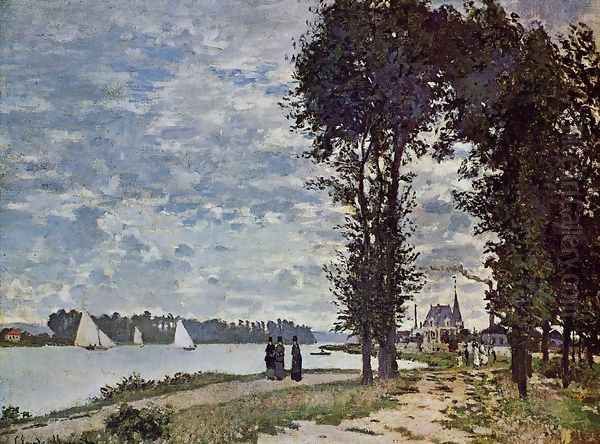 The Banks Of The Seine At Argenteuil Oil Painting by Claude Oscar Monet