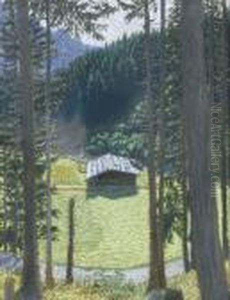 Waldlichtung Bei Adelboden Oil Painting by Waldemar Fink