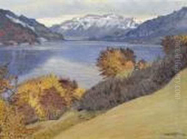 Herbststimmung Am Thunersee Oil Painting by Waldemar Fink