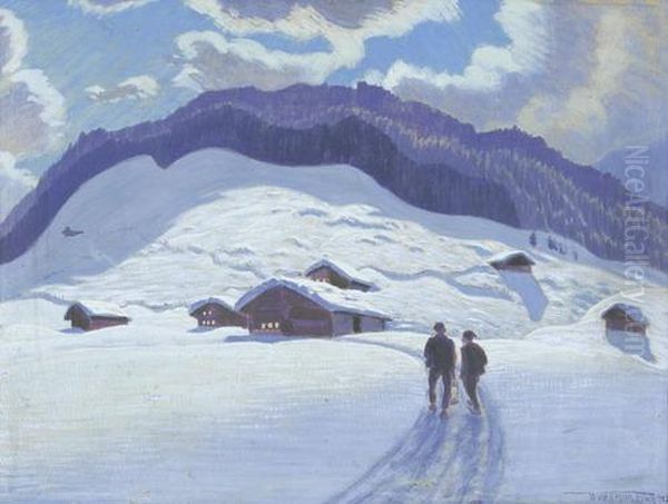 Nachtliche Heimkehr Im Mondschein Oil Painting by Waldemar Fink