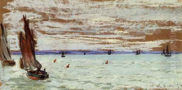 Open Sea Oil Painting by Claude Oscar Monet