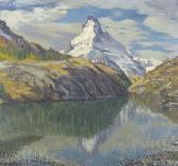 Herbststimmung Am Moosjesee Oil Painting by Waldemar Fink