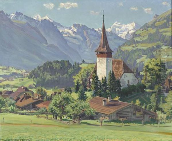 Frutigen Oil Painting by Waldemar Fink