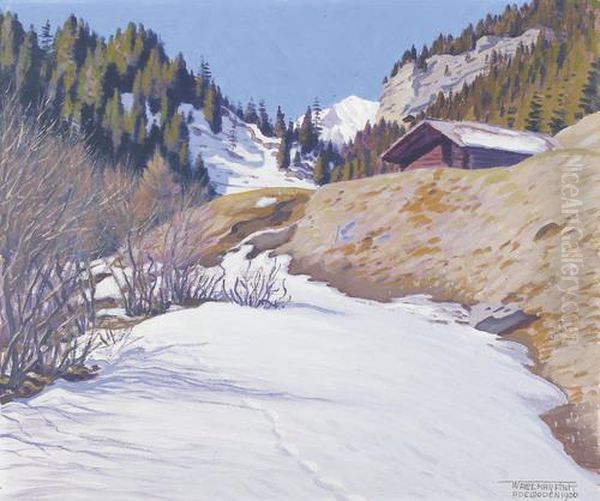 Lenzen Im Bergkrachen Oil Painting by Waldemar Fink