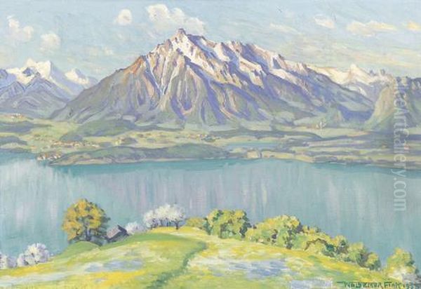 Fruhling Am Thunersee Oil Painting by Waldemar Fink