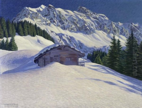 Adelboden Oil Painting by Waldemar Fink