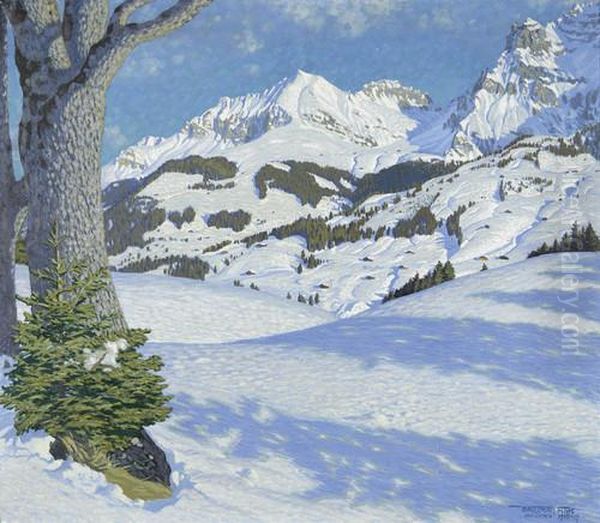 Wintertag Im Bergland Oil Painting by Waldemar Fink