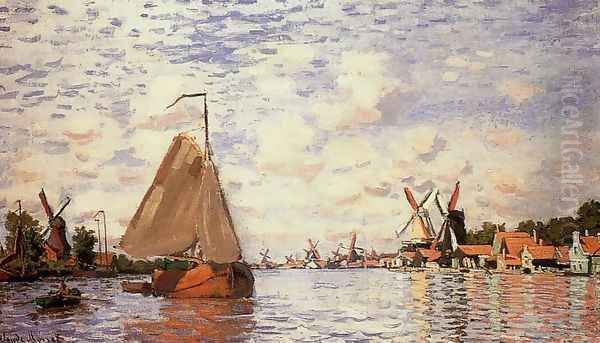 The Zaan At Zaandam Oil Painting by Claude Oscar Monet