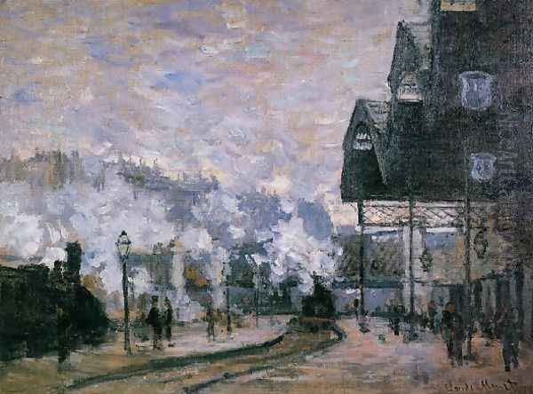 Saint Lazare Station The Western Region Goods Sheds Oil Painting by Claude Oscar Monet