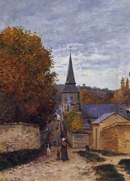 Street In Saint Adresse Oil Painting by Claude Oscar Monet